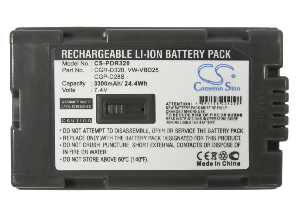 Hitachi DZ-MV200A DZ-MV200E DZ-MV208E DZ-MV230A DZ-MV230E DZ-MV250 DZ-MV270A DZ-MV270E 3300mAh Camera Replacement Battery-5