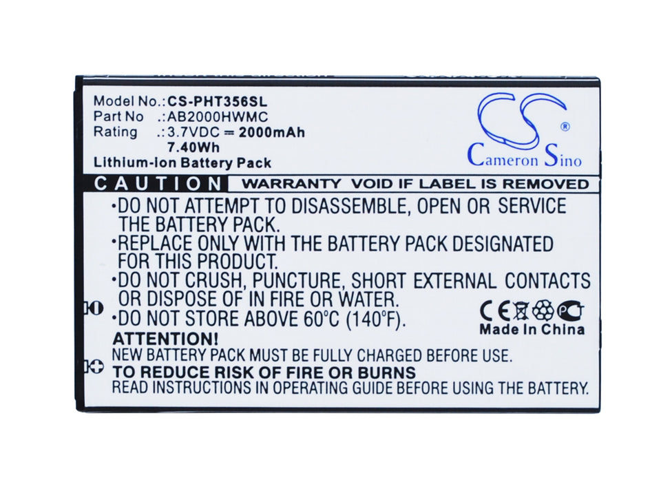 Philips CTW3568 W3568 Xenium T3566 Xenium W3568 Mobile Phone Replacement Battery-5