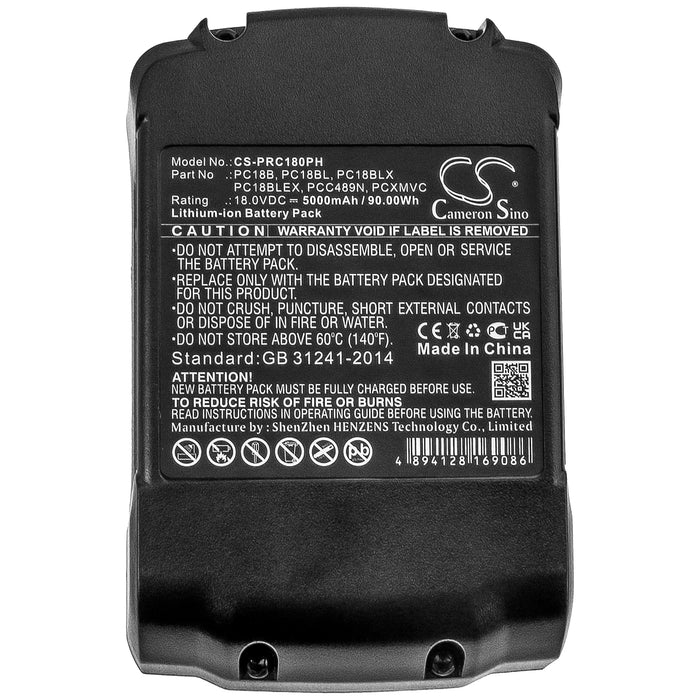 Porter Cable PC1800D PC1800L PC1800RS PC18 5000mAh Replacement Battery-5