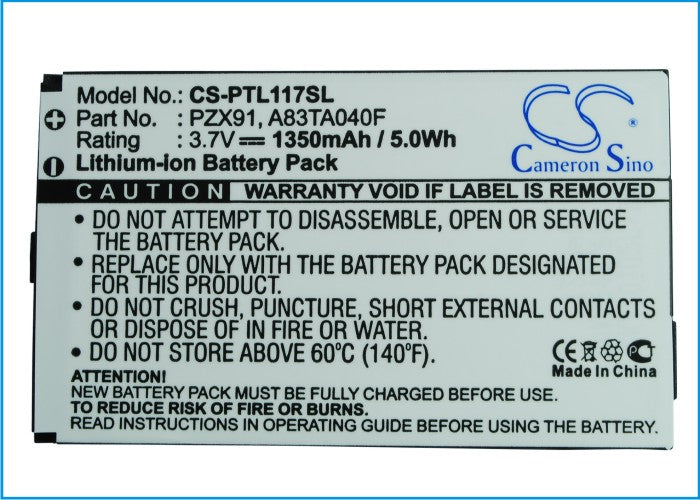 Pharos PZX91 Traveler 117 Traveler 127 Mobile Phone Replacement Battery-5