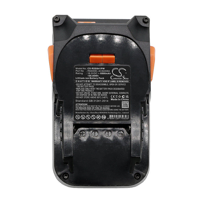AEG BFL 18 BHO 18 BKS 18 BMS 18C BS 18C BS 18G BSB 18 BSB 18 G BSB 18 LI BSB 18 STX BSS 18C BST 18X BUS 18 BUS  6000mAh Power Tool Replacement Battery