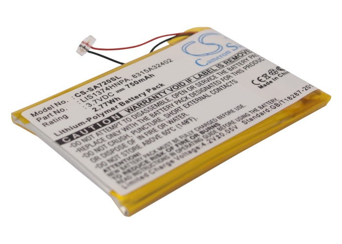 Sony NWZ-820 NWZ-A720 NWZ-A726 NWZ-A728 NWZ-A729BL Replacement Battery-main