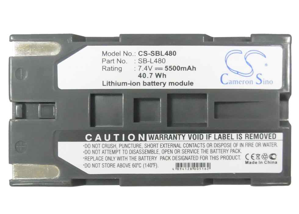 Samsung SCL810 SCL860 SCL870 SCL901 SCL903 SCL906 SCL907 SCW80 SCW87 SCW97 VP-L500 VP-L520 VP-L530 VP-L550 VP-L800  5500mAh Camera Replacement Battery-5