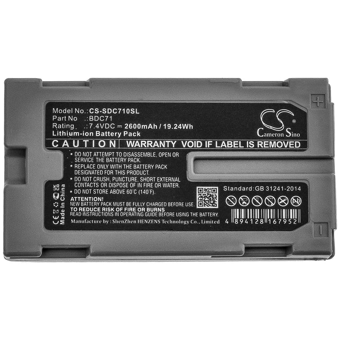 Topcon RC-5 Total Station GM-52 2600mAh Replacement Battery-5