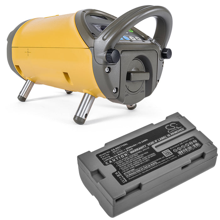 Topcon RC-5 Total Station GM-52 2600mAh Replacement Battery-6