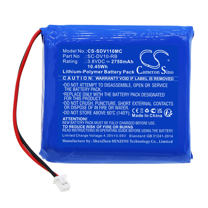 PatrolEyes PE-DV1 PE-DV10-Pro PE-DV1-XL SC-DV10 SC-DV7 HD Camera Replacement Battery