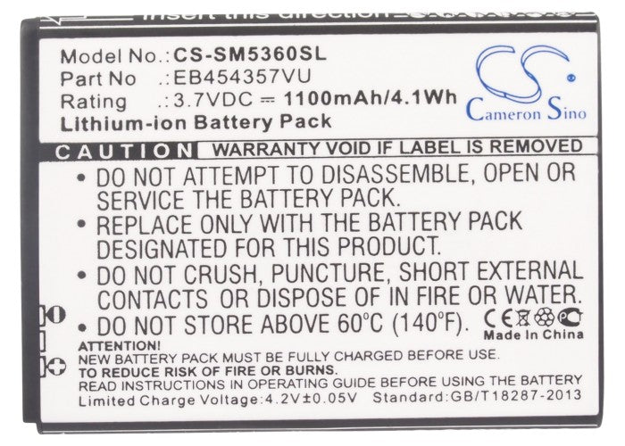 Samsung Galaxy Chat Galaxy M Pro 2 Galaxy M Pro II Galaxy Pocket Galaxy Pocket Neo Galaxy Pocket Plus Galaxy  1100mAh Mobile Phone Replacement Battery-4