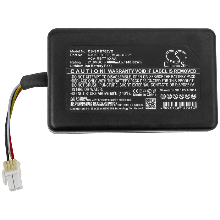 Samsung PowerBot R7040 R1AM7010UW AA VR1AM7010U5 AA VR1AM7010U5 AA VR1AM7010UW AA VR1AM7040W9 AA VR1AM7040W9 AA VR1 6800mAh Vacuum Replacement Battery-3