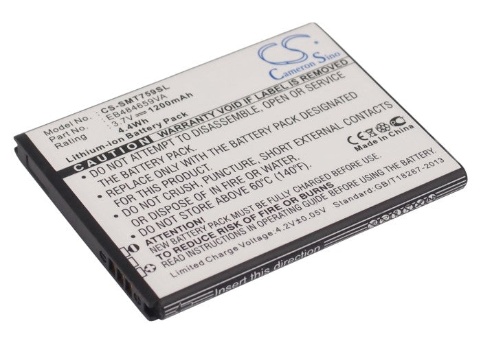 Samsung Ancora Conquer 4G Exhibit 4G Exhib 1200mAh Replacement Battery-main