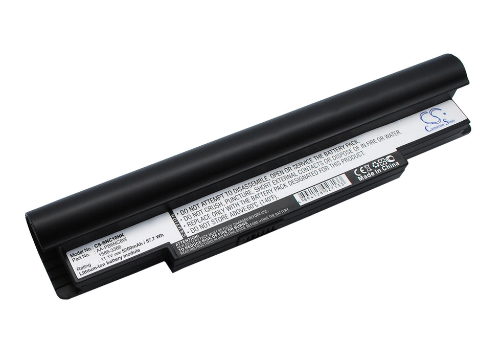 Samsung N110 (black) NP-N110 NP-N110-12PBK NP-N120 NP-N120-12GBK NP-N120-12GW NP-N130 NP-N130-KA 5200mAh Black Laptop and Notebook Replacement Battery-2