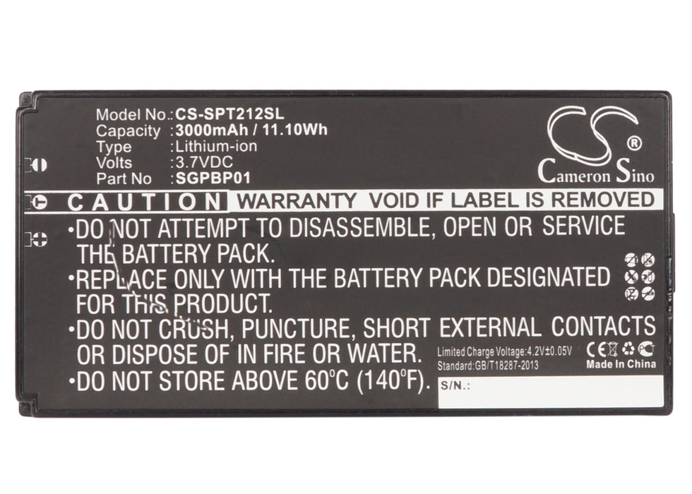 Sony SGPT211AU S SGPT211CN SGPT211CN S SGPT211HK S SGPT211JP S SGPT211TW SGPT211US S SGPT212 SGPT212DE SGPT212FR SGPT212GB  Tablet Replacement Battery-5