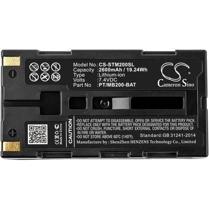 Sato MB200 MB200i MP350 S1500 S1500T-DT S2500 S3750 S4500 Printer Replacement Battery-3