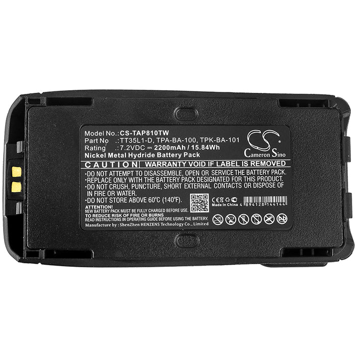 Tait TP8100 TP8110 TP8115 TP8120 TP8135 TP8140 TP9300 TP9400 2200mAh Two Way Radio Replacement Battery-5
