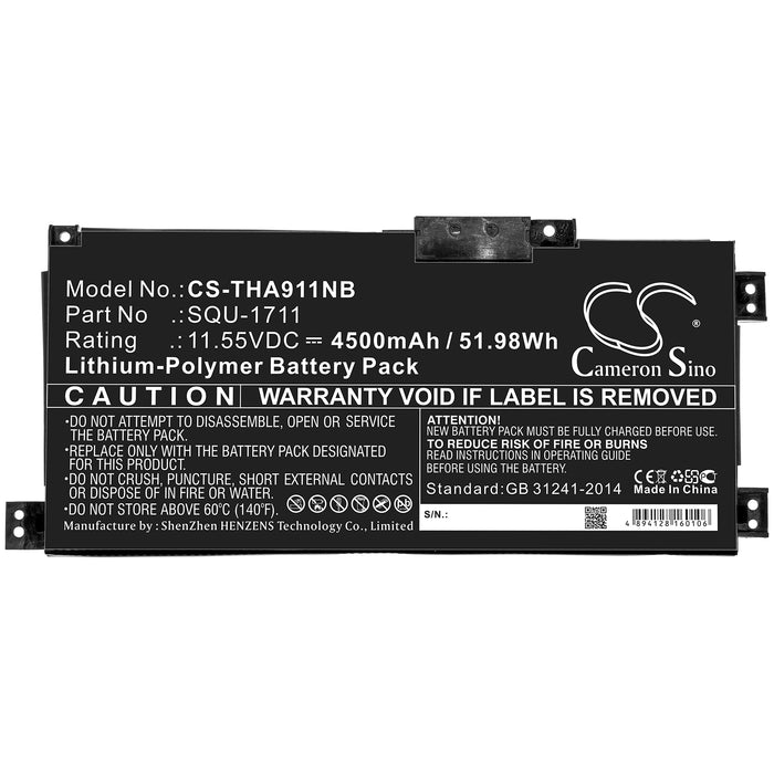 Thunderobot 911 Air 911Air 911M 911ME 911MT 911S 911Targa G7000M G8000M Laptop and Notebook Replacement Battery-3