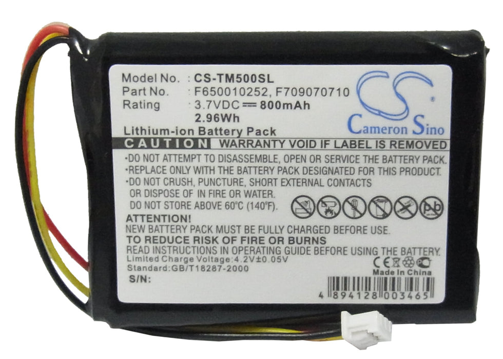Tomtom 4K00.100 4N00.004 4N00.004.2 4N00.005 4N00.006 4N00.012 4N01.000 4N01.001 4N01.002 4N01.003 NVT2B225 One One 3rd 800mAh GPS Replacement Battery-5