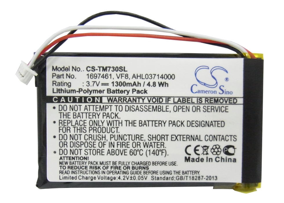 Tomtom Go 530 Live Go 630 Go 630T Go 720 GO 730 GO 730T GO 930 Go 930T GO530(4CH5.000.00) SatNav GPS Replacement Battery-5