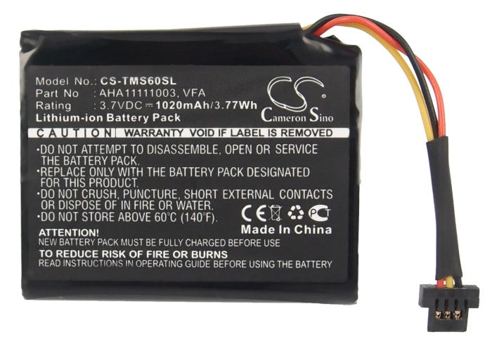 Tomtom 4EN6.001.02 4EN62 4EN62. 4EN6.001.02 Start 60 Start 60 EU Start 60 M VIA 1605 GPS Replacement Battery-5