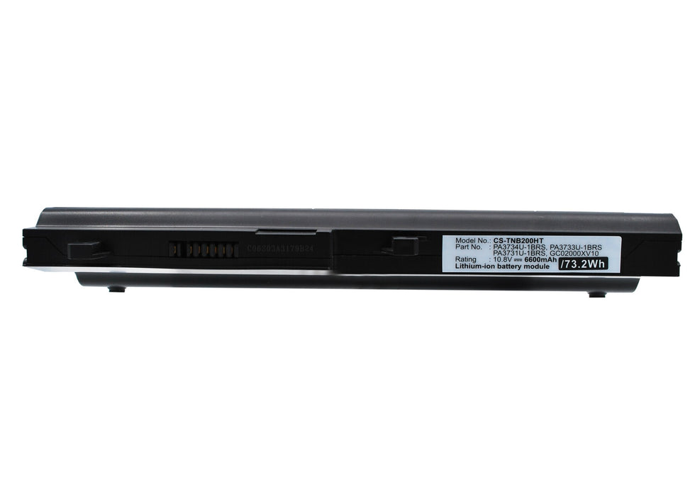 Toshiba Dynabook UX 23JBR Dynabook UX 23JWH Dynabook UX 24JBR Dynabook UX 24JWH Mini NB200-11H M 6600mAh Black Laptop and Notebook Replacement Battery-2