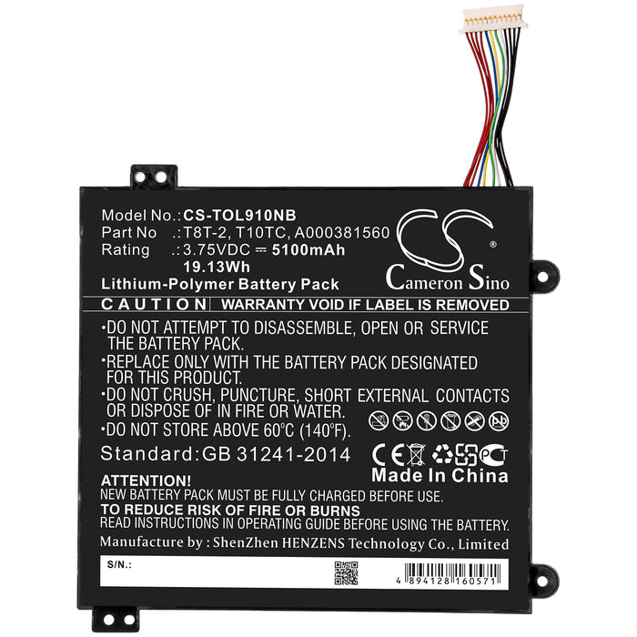 Toshiba Satellite Click Mini L9W-B Satellite Click Mini L9W-B 8.9 Satellite Click Mini L9W-B-100 Satel 5100mAh Laptop and Notebook Replacement Battery-3