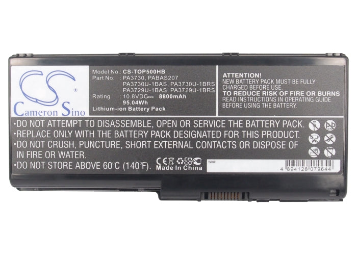 Toshiba Dynabook Qosmio GXW 70LW Qosmio 90LW Qosmio 97K Qosmio 97L Qosmio G60 Qosmio G60 97K Qosmio G6 8800mAh Laptop and Notebook Replacement Battery-5