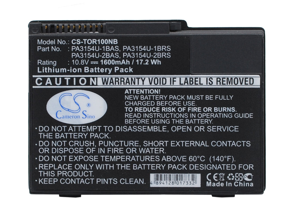 Toshiba Portege 2000 Portege 2010 Portege R100 Por Replacement Battery-main