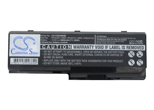 Toshiba Equium P200 Equium P200-178 Equium 6600mAh Replacement Battery-main