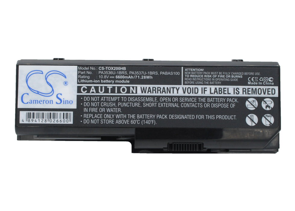 Toshiba Equium P200 Equium P200-178 Equium 6600mAh Replacement Battery-main