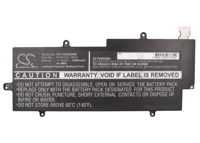 Toshiba Portege Z830 Portege Z830 Ultrabook Portege Z830-10P Portege Z830-BT8300 Portege Z830-S8301 Portege Z8 Laptop and Notebook Replacement Battery-5