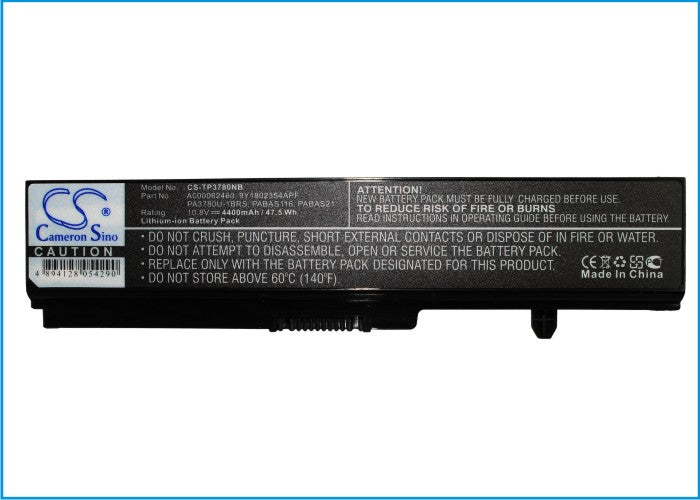 Toshiba Portege T110 Portege T112 Portege T130 Portege T131 Portege T132 Portege T133 Satellite Pro T110 Satel Laptop and Notebook Replacement Battery-4