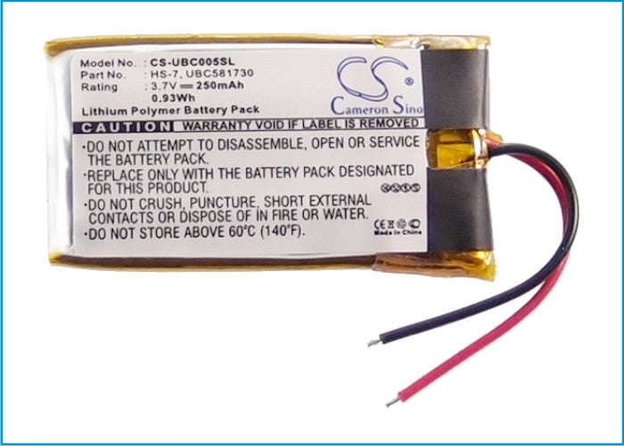Ultralife UBC005 UBC581730 UBP005 Headphone Replacement Battery-5
