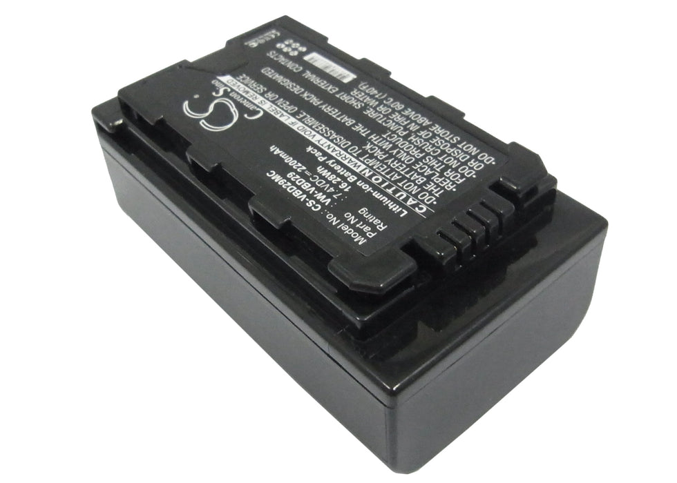 Panasonic AJ-PX270 AJ-PX298 AJ-PX298MC HC-MDH2 HC-MDH2GK HC-MDH2GK-K HC-MDH2M HDC-MDH2GK 2200mAh Camera Replacement Battery-2