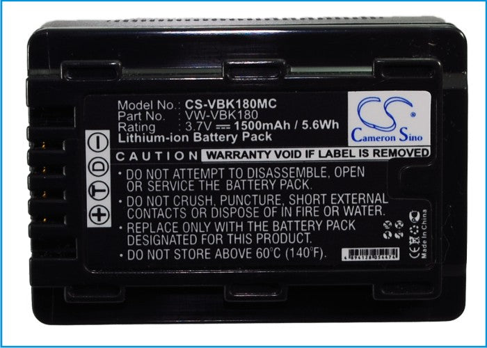 Panasonic HC-V10 HC-V100 HC-V100EG-K HC-V100EG-W HC-V100K HC-V100M HC-V100MK HC-V10EB-K HC-V10EB-R HC-V10EG-K HC-V10EG-R HC Camera Replacement Battery-5