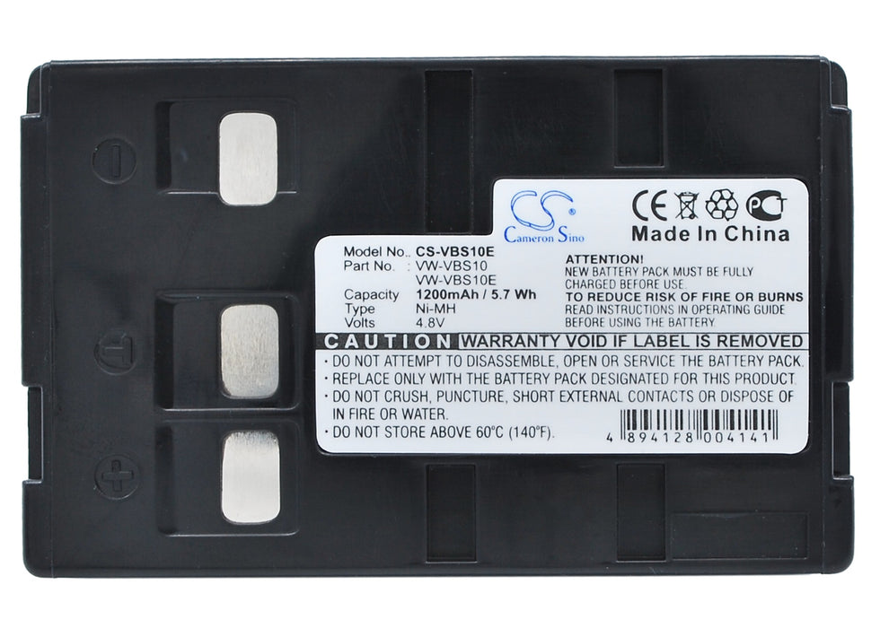 Panasonic NV-A1 NV-A1EN NV-ALEN NV-CSLEN NV-R00PN NV-R100EN NV-R11A NV-R200 NV-R500EN NV-R500EW NV-R50E NV-R550EN N 1200mAh Camera Replacement Battery-5
