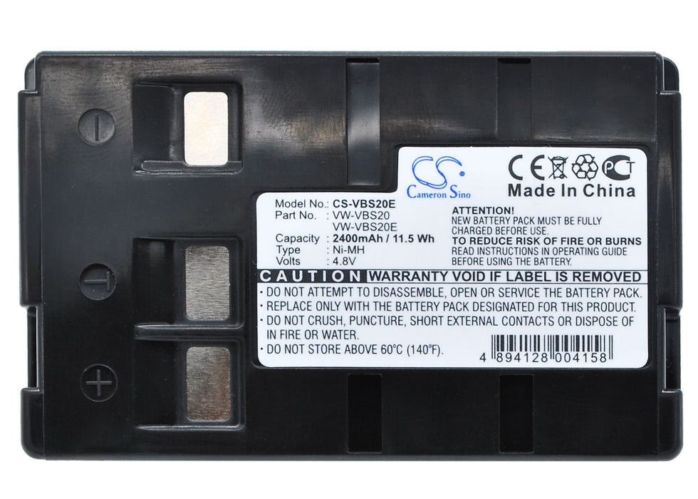 Panasonic NV-A1 NV-A1EN NV-ALEN NV-CSLEN NV-R00PN NV-R100EN NV-R11A NV-R200 NV-R500EN NV-R500EW NV-R50E NV-R550EN N 2400mAh Camera Replacement Battery-5