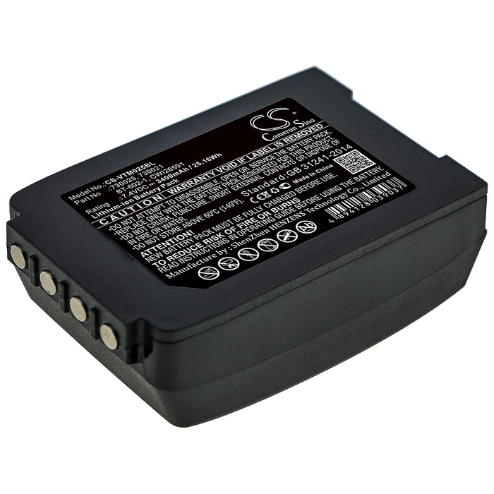 Vocollect Talkman T2 Talkman T2X 3400mAh Replacement Battery-main
