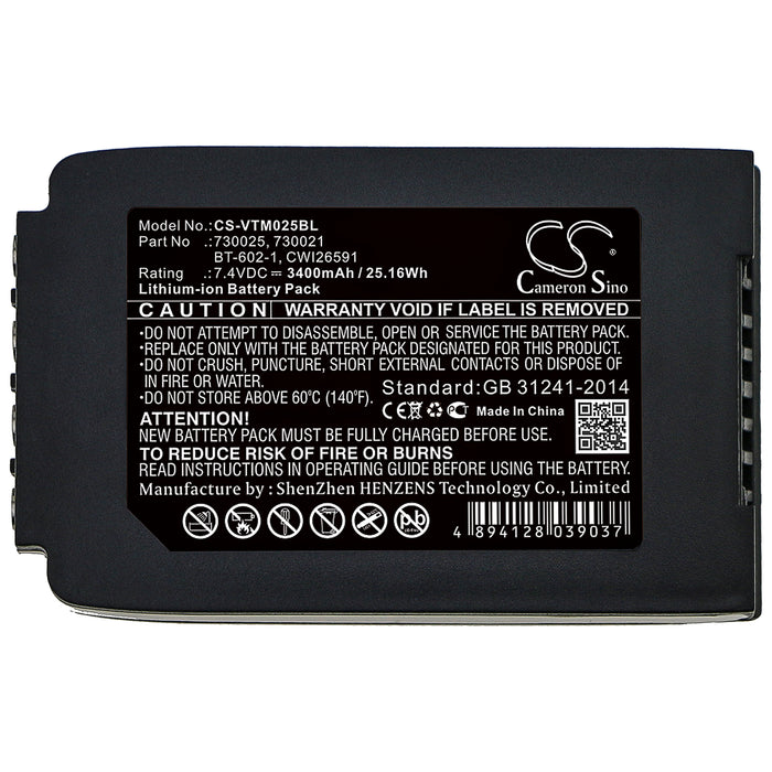 Vocollect Talkman T2 Talkman T2X 3400mAh Replacement Battery-5