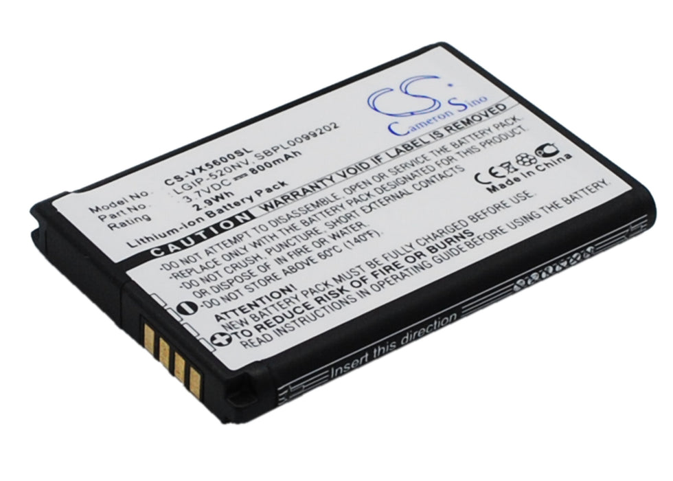 LG Accolade Cosmos Touch VN270 Extravert LG-VN150PP MN270 MN270 Beacon Revere UN150 Envoy VN150 VN270 VN270 Cosmos To Mobile Phone Replacement Battery-2