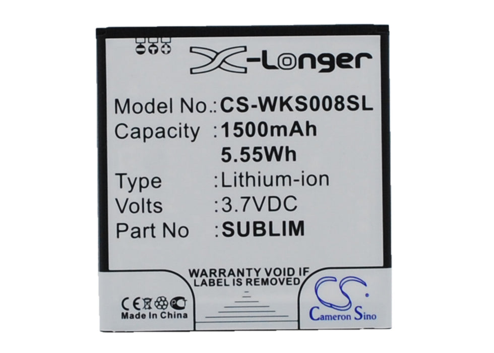 Wiko BLUSH Cink Slim CINK SLIM 2 IGGY N270 Sublim Replacement Battery-main