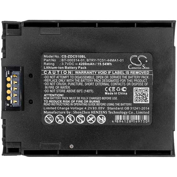 Zebra TC51 TC510 TC510K TC510K-1PAZU2P-A6 TC51HC T Replacement Battery-3