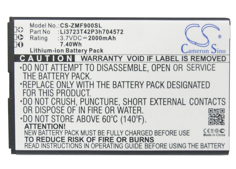 ZTE Falcon Z-917 Falcon Z-917 4G LTE MF275 MF275 Turbo Hub MF90 MF90C MF90C1 MF90S MF90U MF91 MF91D MF91S MF91S+ MF91S2 Z9 Hotspot Replacement Battery-5