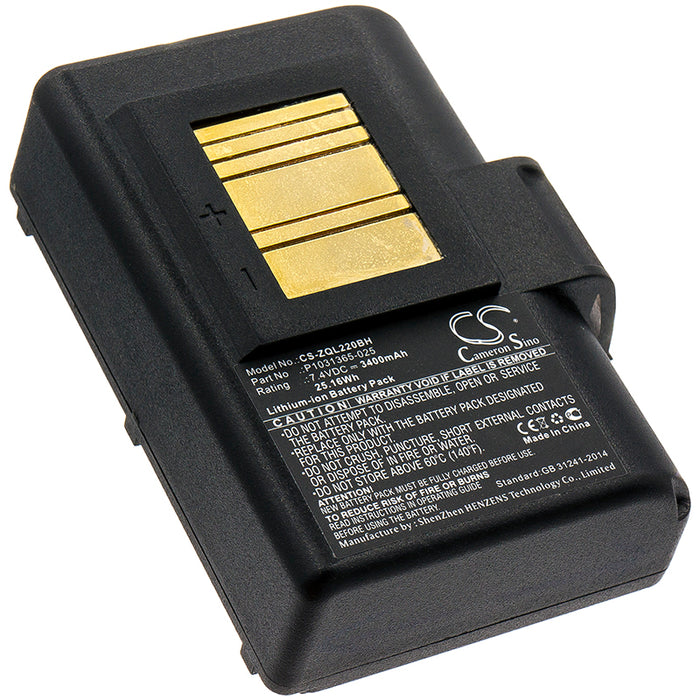 Zebra QLN220 QLn220HC QLN320 QLn320HC ZQ50 3400mAh Replacement Battery-main