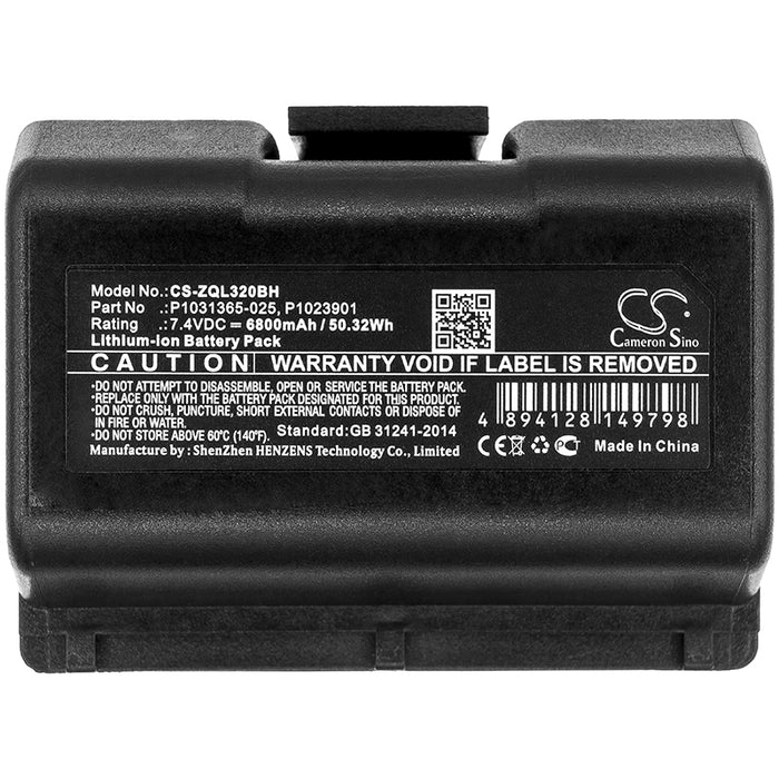 Zebra QLN220 QLn220HC QLN320 QLn320HC ZQ500 ZQ510 ZQ520 ZQ610 ZQ610HC ZQ620 ZQ620HC ZR628 ZR638 6800mAh Printer Replacement Battery-5