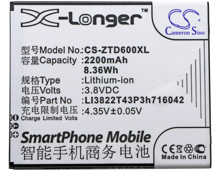 ZTE Blade D6 Blade D6 Dual SIM D6 Dual SIM TD-LTE Mobile Phone Replacement Battery-3