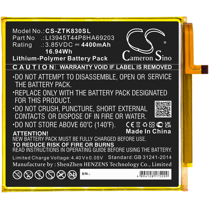 ZTE Z-800 Infusion Pump Tablet Replacement Battery-3