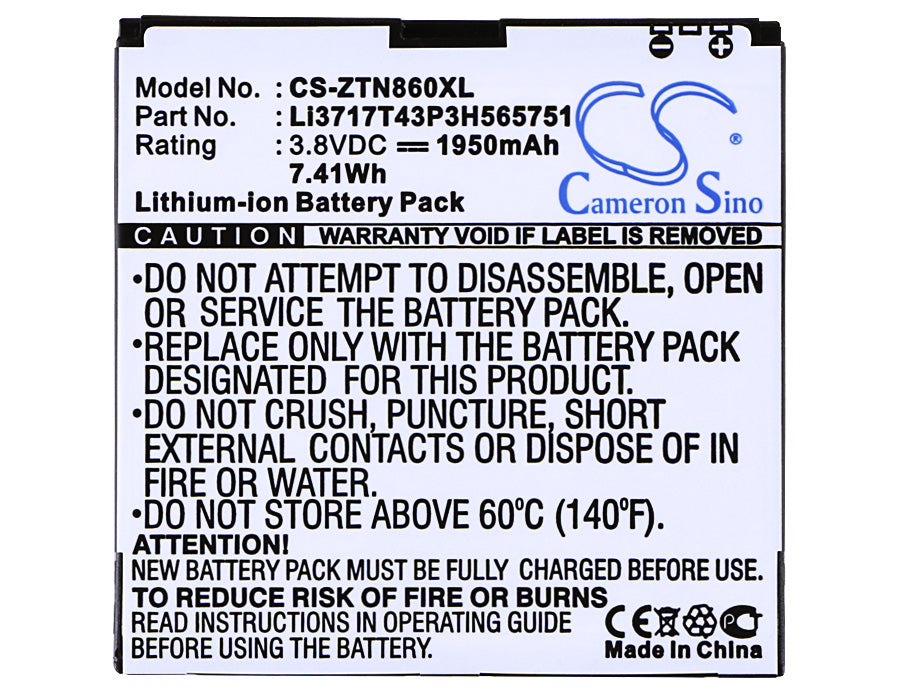 Boostmobile 4G 5.0MP N860 Warp Warp Sequent 1950mAh Mobile Phone Replacement Battery-5