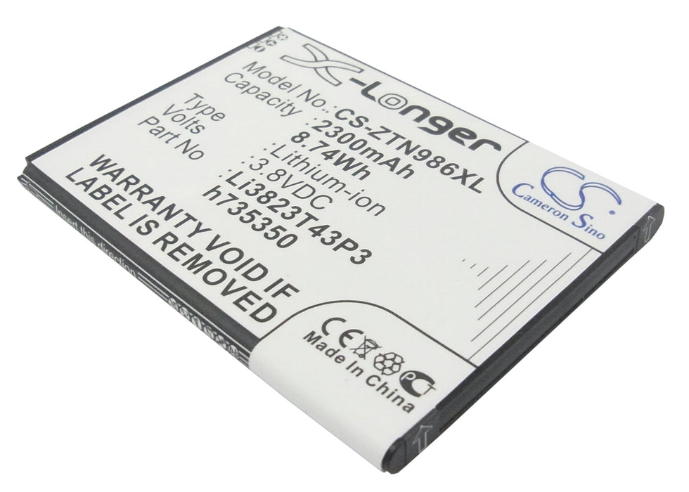 AT&T Maven 2 Z831 Black Mobile Phone 2300mAh Replacement Battery-main