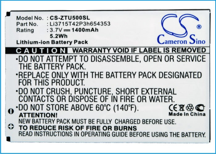 ZTE E760 Raise TMN Silverbelt U500 U980 X60 X61 X70 X876 Mobile Phone Replacement Battery-5