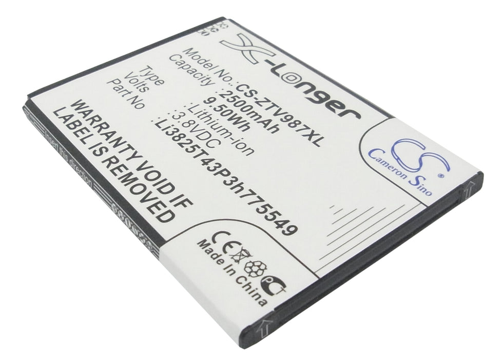 ZTE Grand X Quad Grand X Quad V987 Imperia 2500mAh Replacement Battery-main
