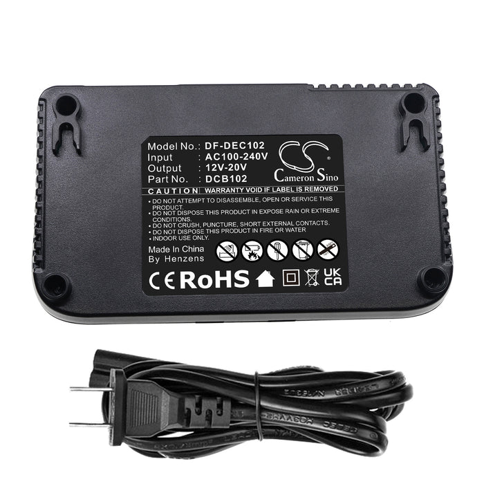 DeWalt Dual Port 120V MAX 12V MAX Li-ion 20V MAX 60V MAX CL3.C18S DCB184 DCB184-XJ DCB184-XR DCD700 DCD710 DCD7 Replacement Power Tool Battery Charger