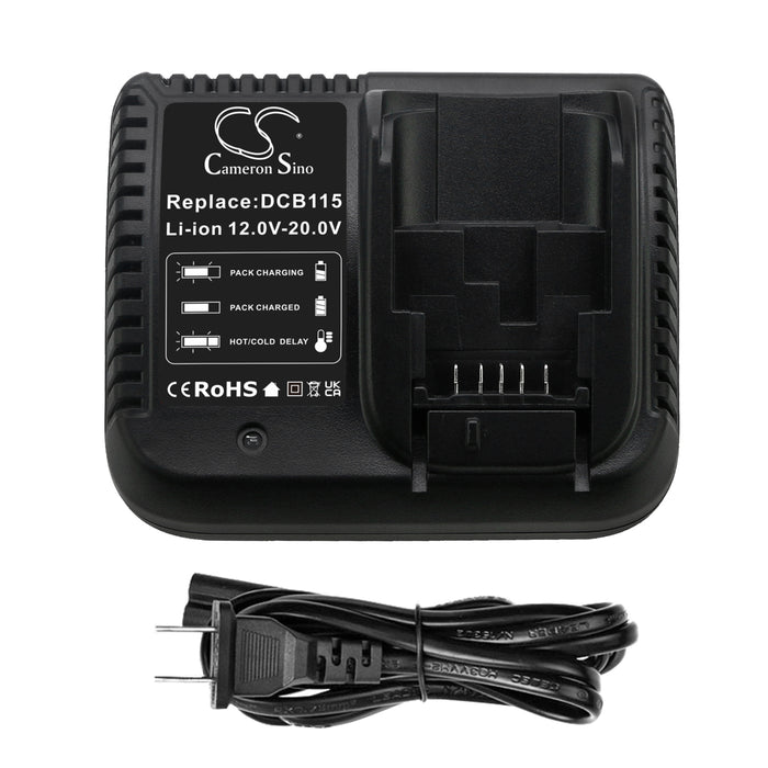 DeWalt Single Port 120V MAX 12V MAX Li-ion 20V MAX 60V MAX CL3.C18S DCB184 DCB184-XJ DCB184-XR DCD700 DCD710 DC Replacement Power Tool Battery Charger